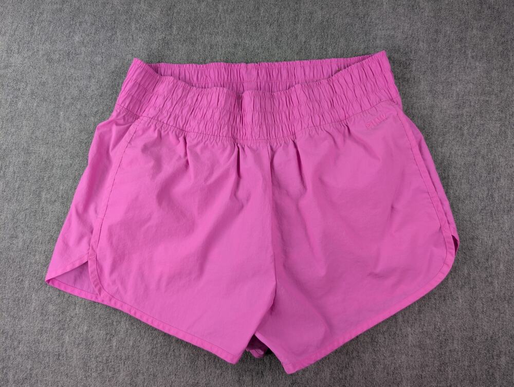PINK Active Hot Pink Running Shorts Women's Large High Rise Athletic